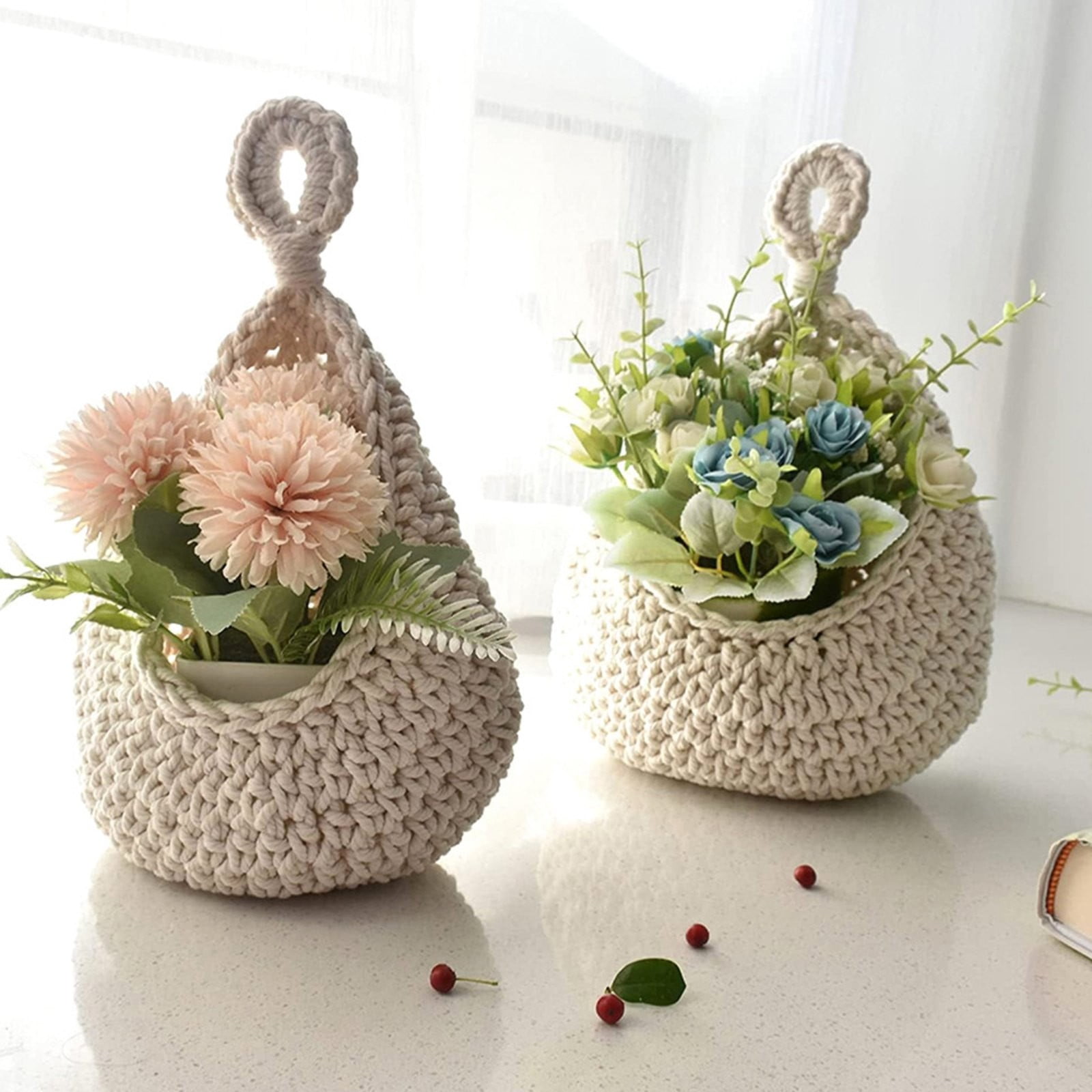 Oval Stackable Plastic Wicker Serving Basket, Imitation Rattan for Bread Fruit Vegetable, Kitchen Restaurant Indoor Outdoor, 35.0 x 30.0 cm, Beige โ image 6