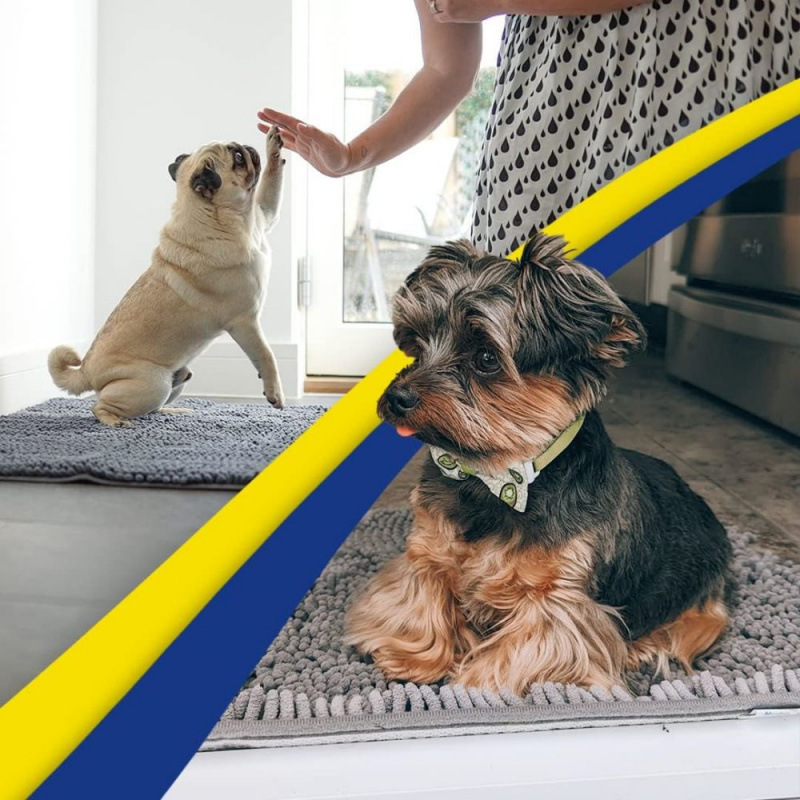 Dark grey 50 × 80 cm Extra-Thick Chenille Floor Mat for Bathrooms and Pet Use – High-Density Absorbent, Non-Slip, Machine-Washable Rug for Dogs and Humans — image 4