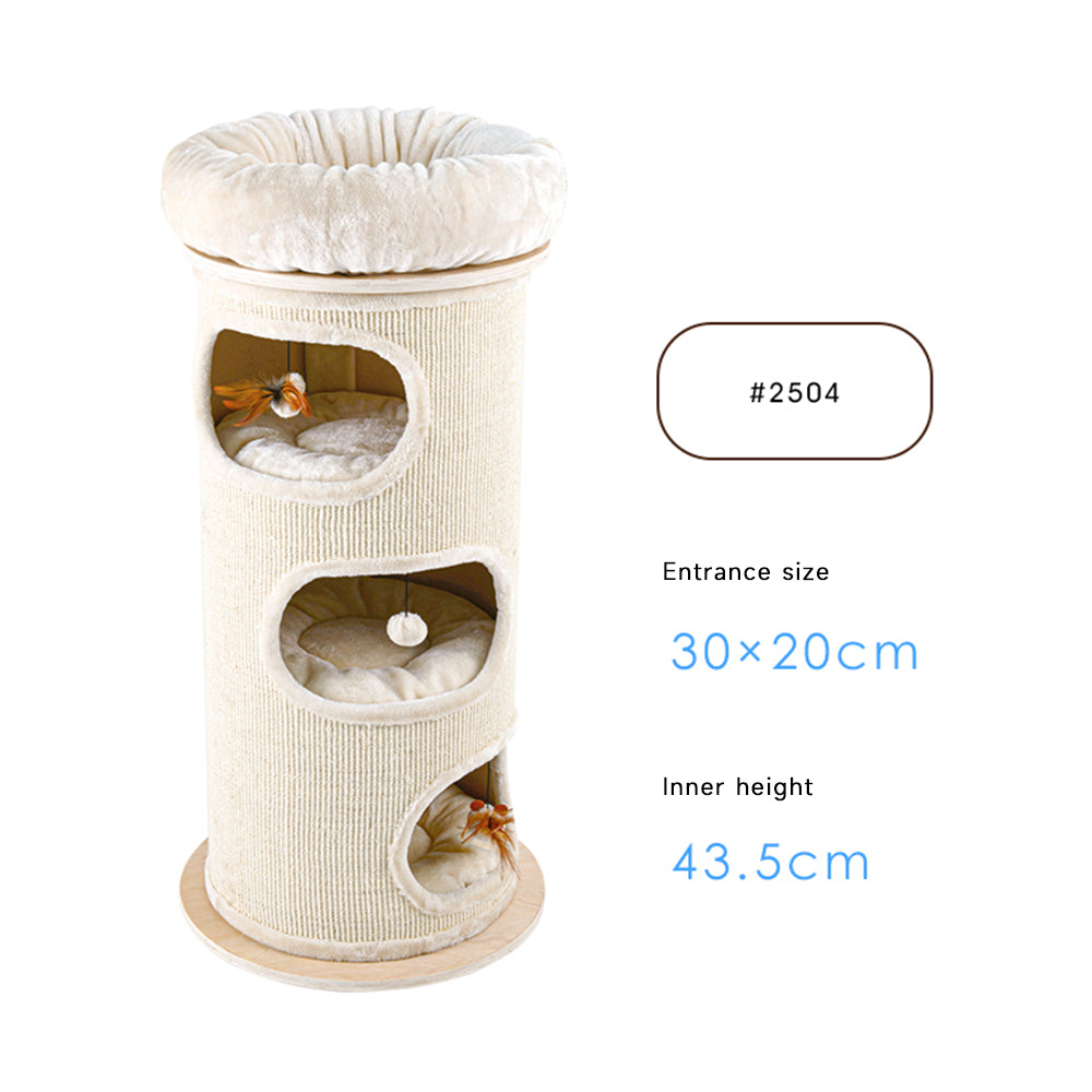HONEYPOTCAT Cosy Sisal Barrel With Plush Top - Deluxe 115cm โ image 3