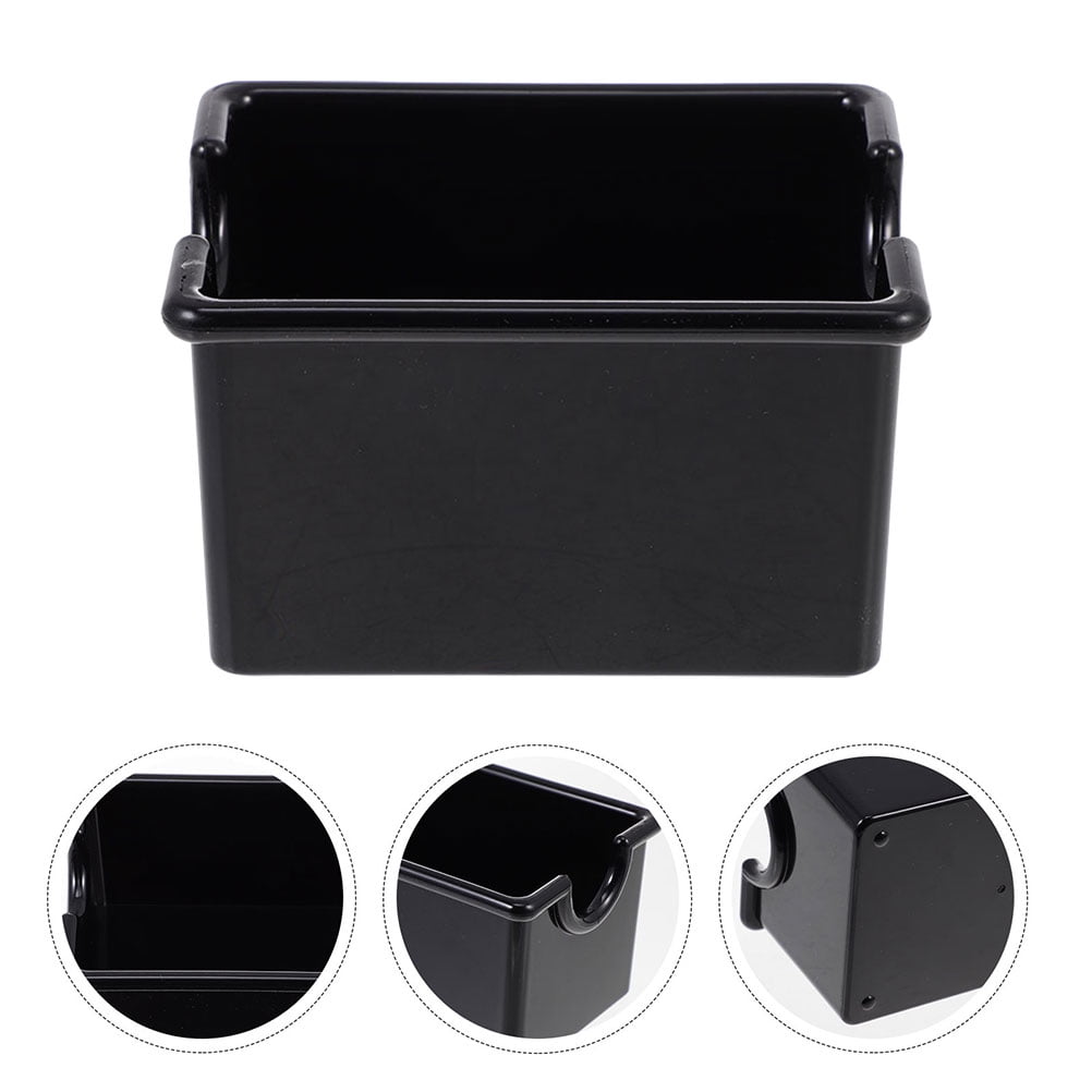 Black Acrylic Sugar Packet Organizer for Coffee Bar and Tea Bags Storage 9.5 × 5.5 × 5 Inches