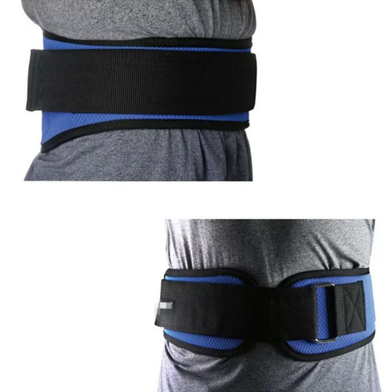 Weightlifting Belt for Men and Women Blue Adjustable Gym Training Powerlifting Back Support Belt Blue L — image 2