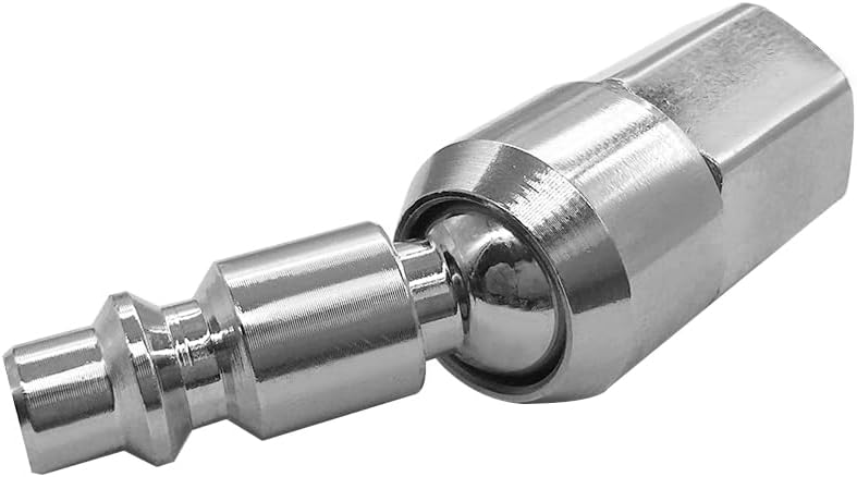 2PCS 1/4" NPT Male + 2PCS 1/4" NPT Female Thread Air Plug Industrial Swivel Coupler Steel Chrome Plating Construction โ image 3
