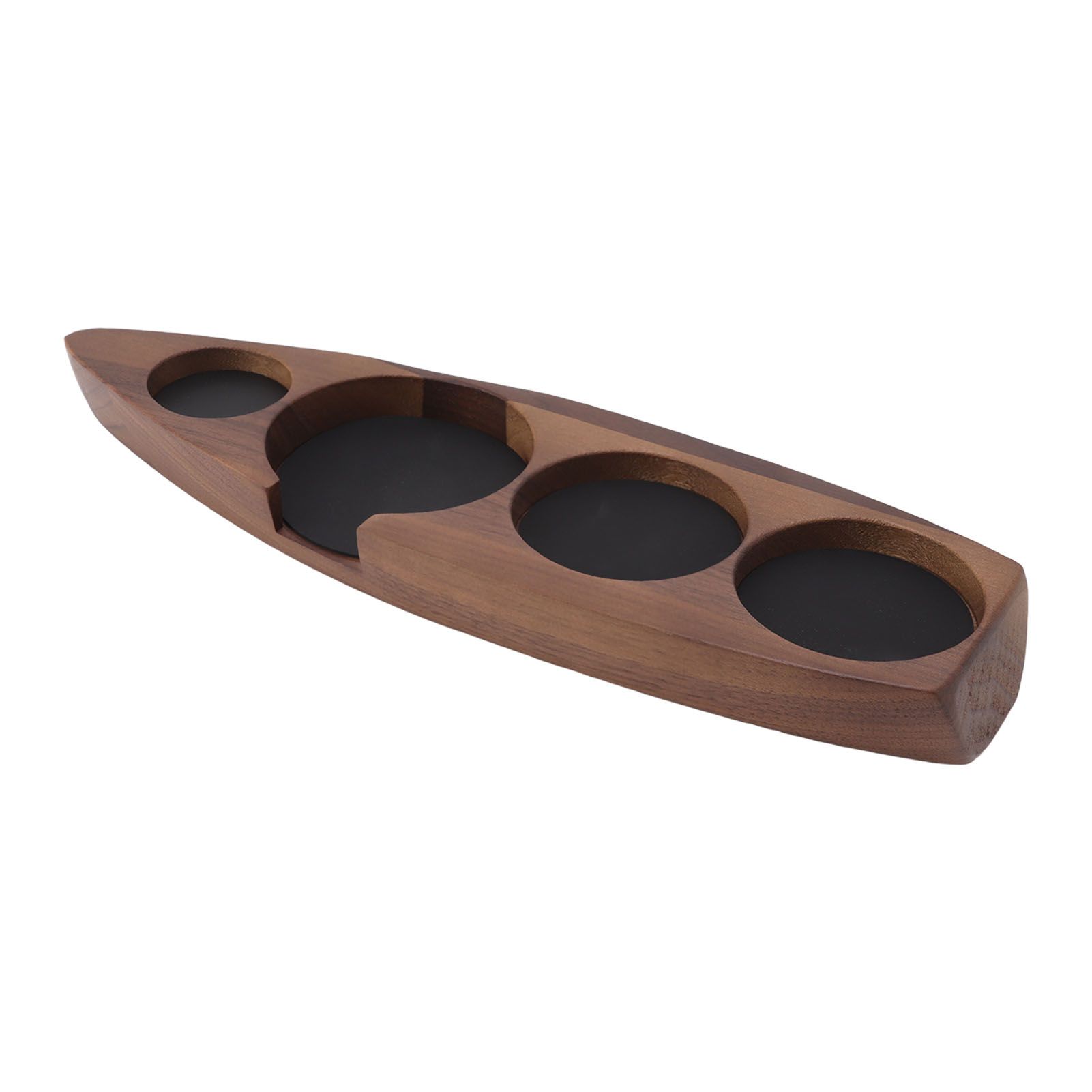 Wooden Coffee Tamper Holder Coffee Tamper Mat Stand Coffee Maker Support Storage Base Walnut Large for 58mm/2.3in — image 2