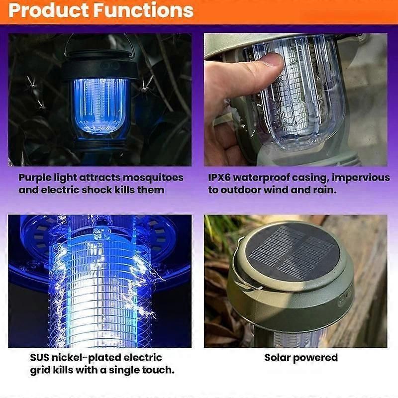 Outdoor Waterproof Lighting Portable Mosquito Killer Lamp - Black โ image 4