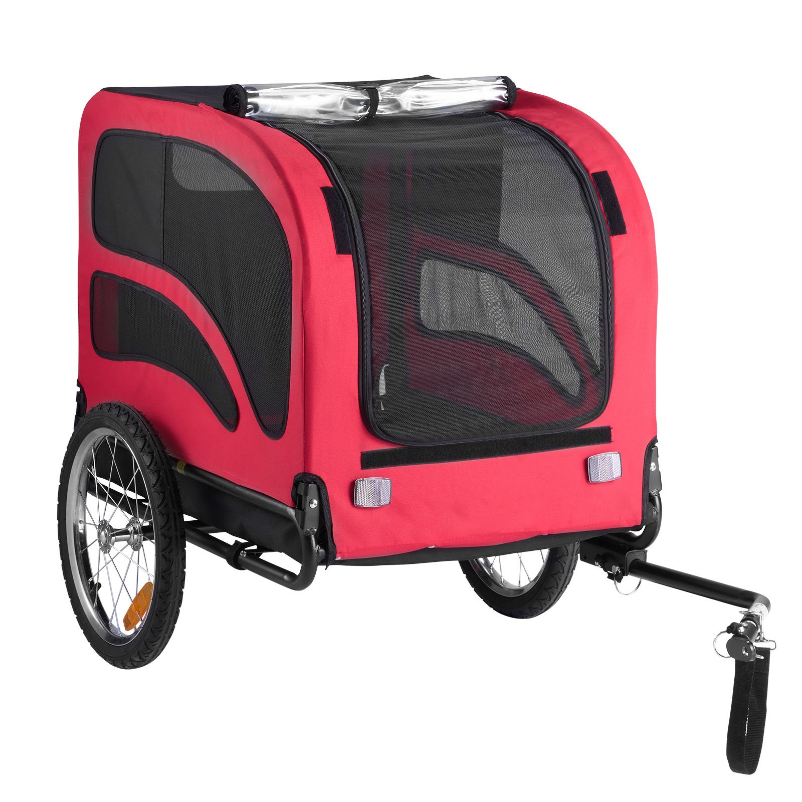 Dog Bike Trailer, Supports up to 45 kg, Pet Cart Bicycle Carrier for Small & Large Dogs, Easy Folding Frame with Quick Release Wheel, Universal Bicycle