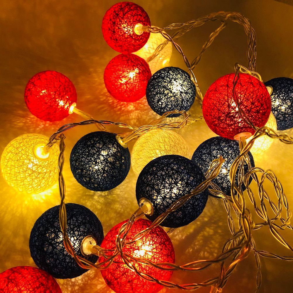 4th of July Decoration Lights 3 Meter 20 LED Independence Day String Lights with Red White Blue Balls Patriotic Patio Light for Patio Party Holiday Decor โ image 6