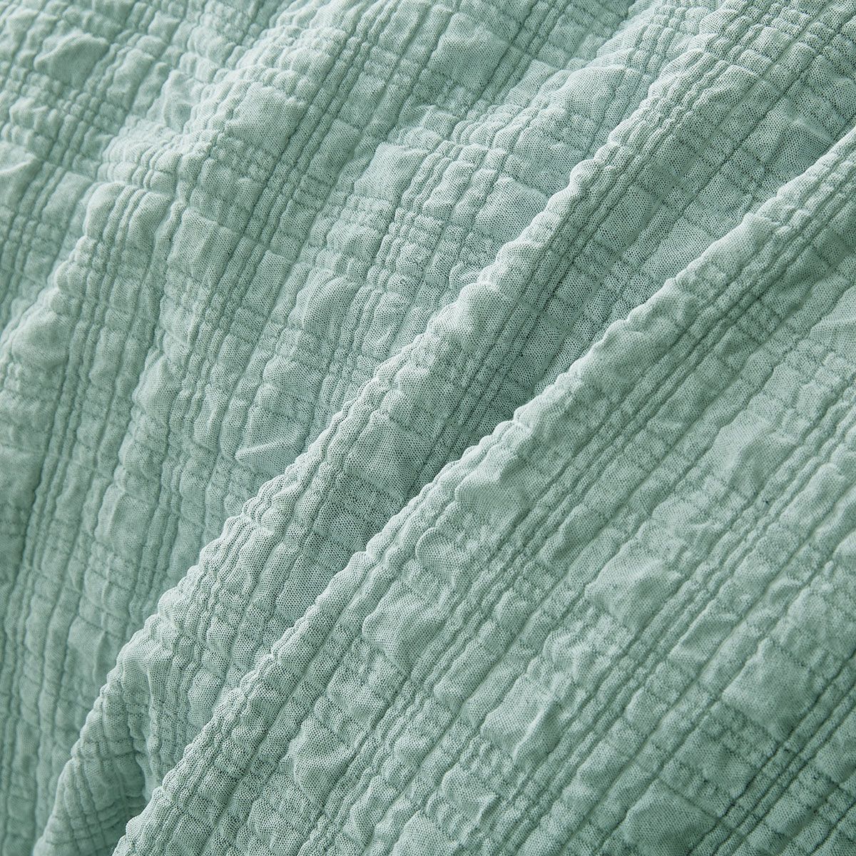 Accessorize Augusta Sage Crinkled Look Quilt Cover Set Queen — image 4