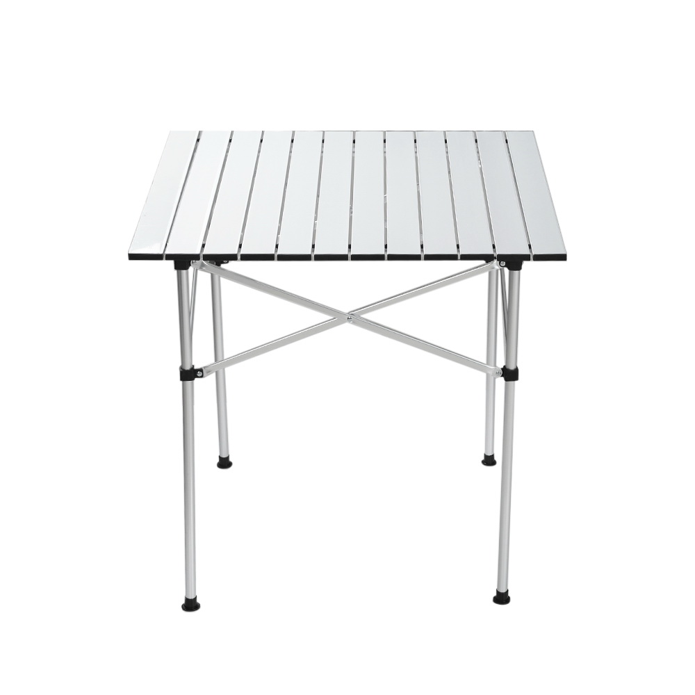Weisshorn Folding Camping Table 70CM Roll Up Outdoor Picnic BBQ Aluminium Desk โ image 3