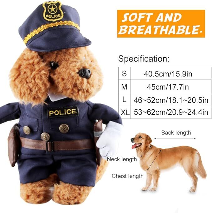pet products Pet Cosplay Outfit, Funny Dog Cat Party Costume Puppy Uniform Pet Cosplay Clothes for Halloween Christmas Theme Party โ image 6