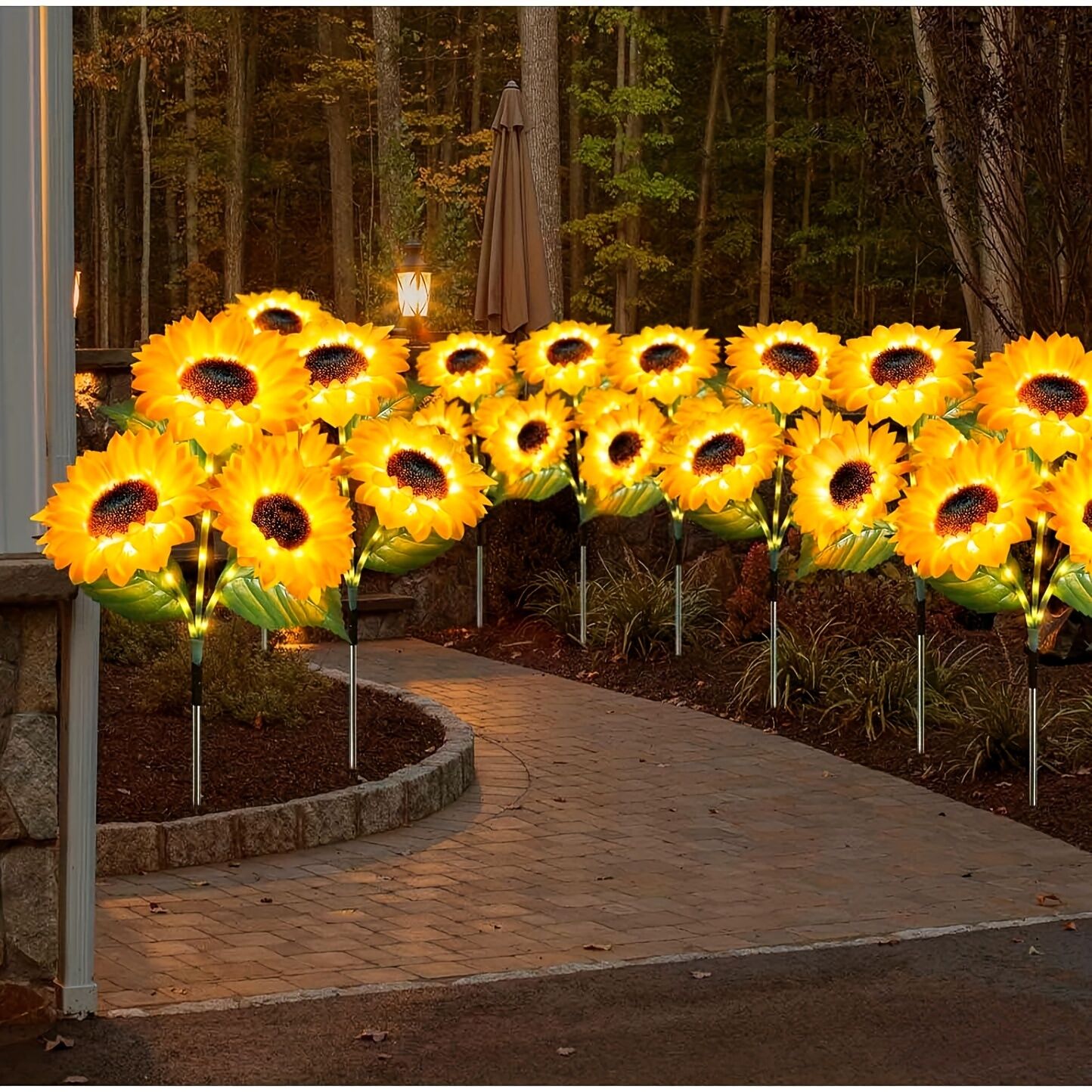 2 pcs of Sunflower-Shaped Ambiance Lights – Soft, Insect-Repellent Glow for Your Private Garden. Adds a Poetic Nighttime & Festive Touch — image 5