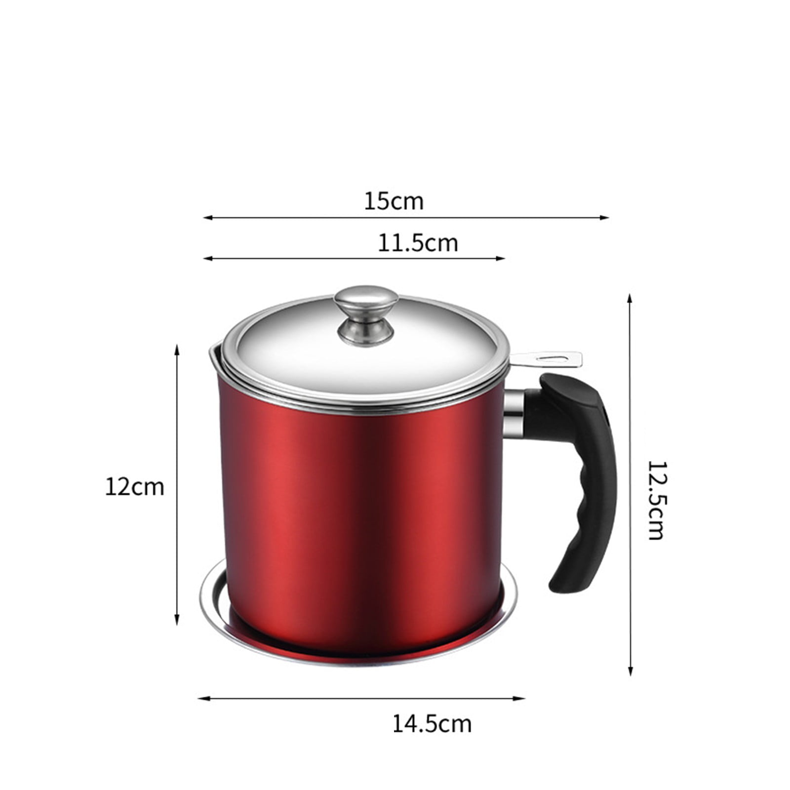 Pot Fats Storage With Lid, Grease Container With Strainer, Stainless Steel Oil Storage Container with Fine Mesh Strainer Dustproofs, Leakproof Oil Storage — image 2