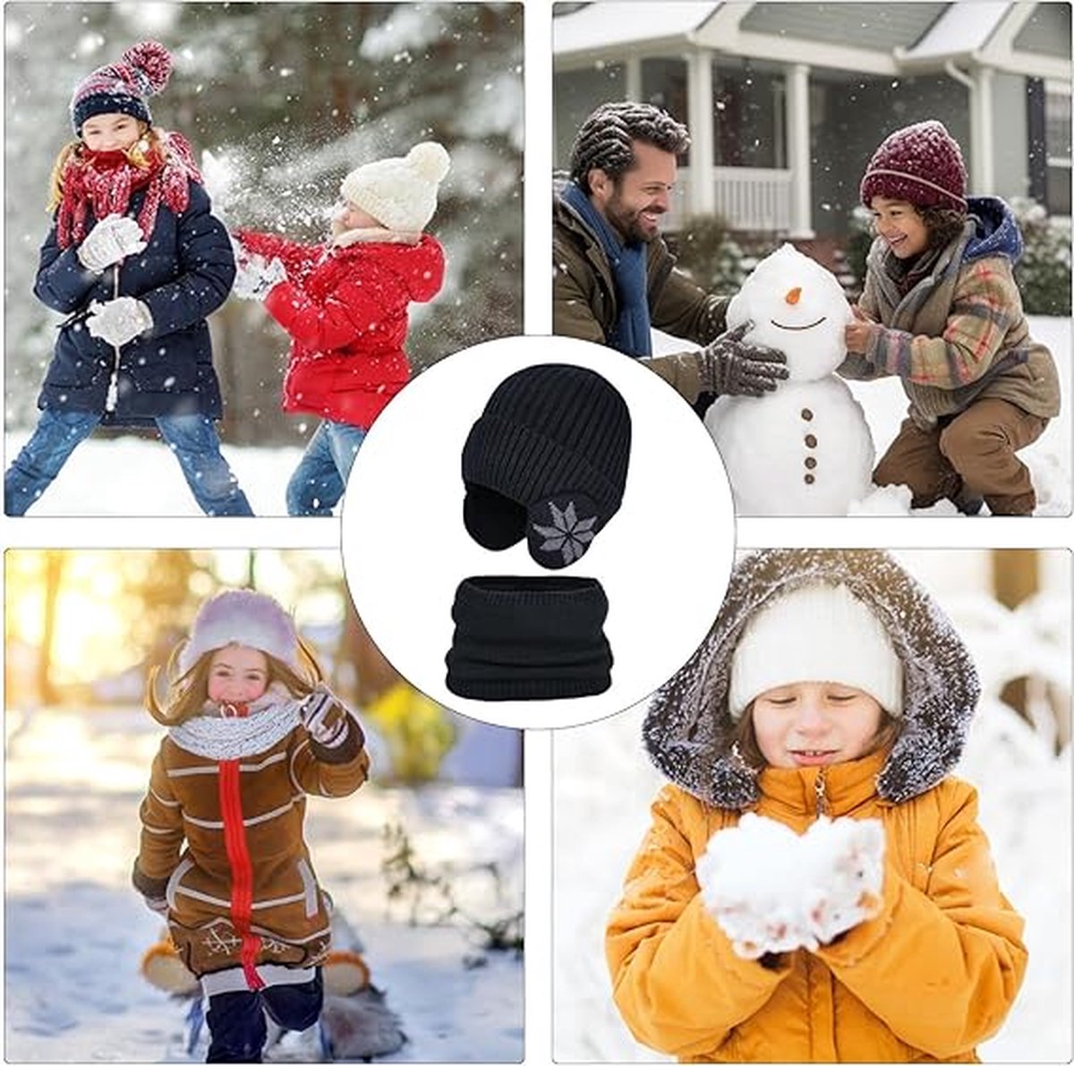 Hat & Scarf - Winter Kids' Hats - Kids' Hat - 2 In 1 Kids' Hat Scarf Set - 4 To 10 Years - Beanie - Boys And Girls - Hat For Children - Kids' Outdoor Hats — image 4