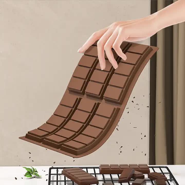 (5 PCS )YH913 Silicone Chocolate Bar Mold - BPA-Free, Heat-Resistant, Non-Stick Baking Tray, Measures 25.8 cm x 17 cm x 1.5 cm โ image 3
