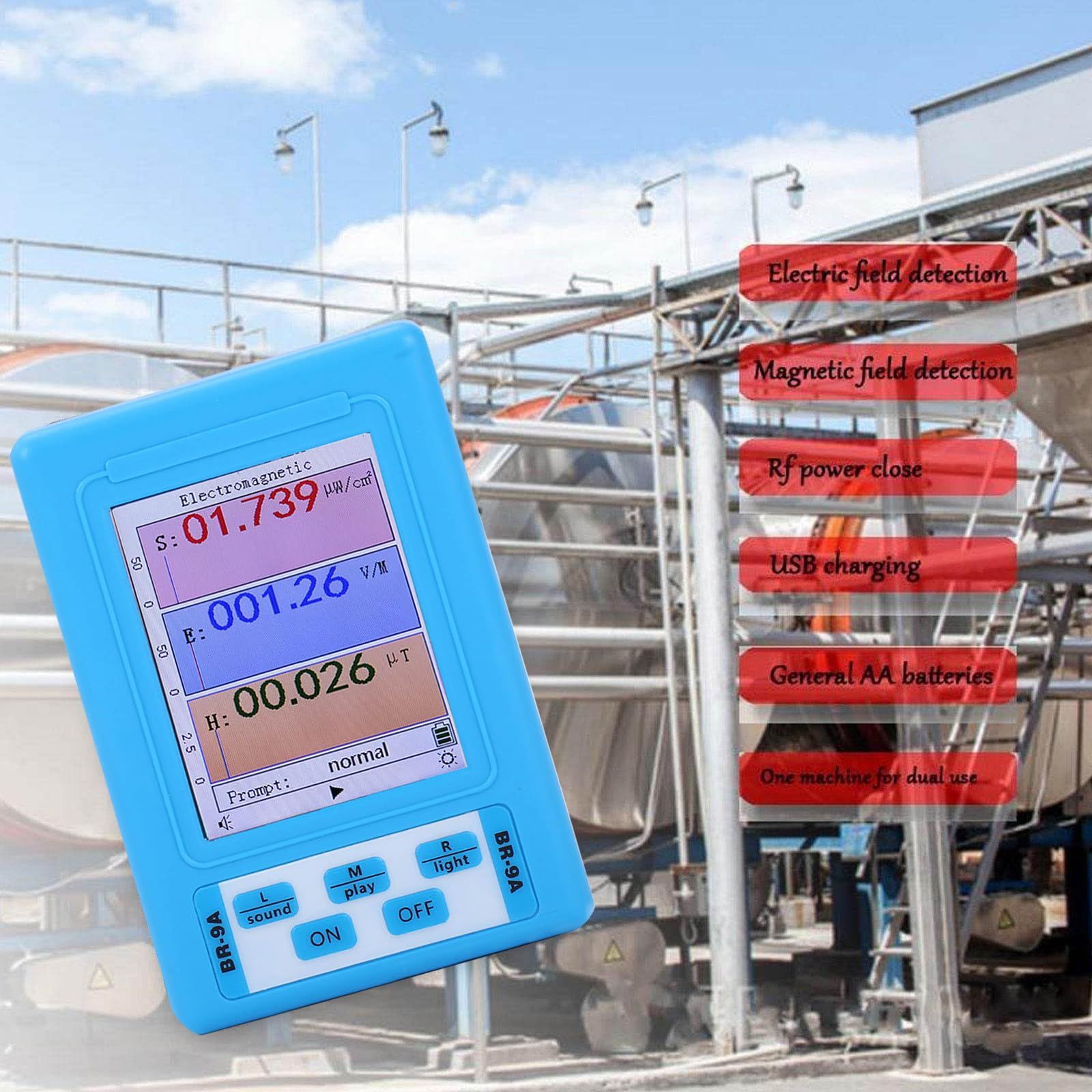Multi Nuclear Radiation Detector Geiger Counter Radiation Detector Radiation Dosimeter with LCD Display Portable Handheld — image 5