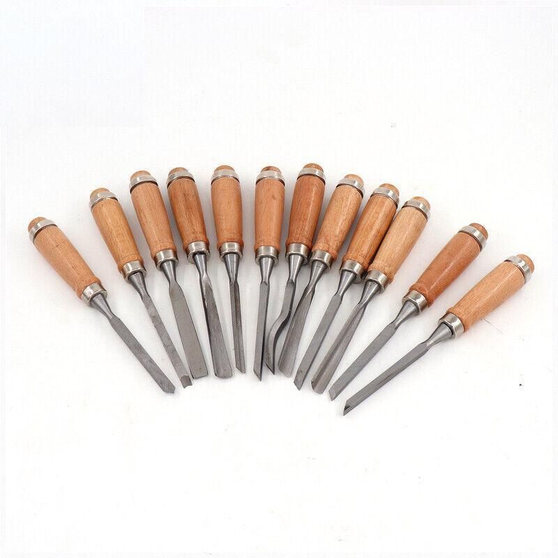 12PCS Wood Carving Chisel Set with Hardwood Handles for Woodturning and DIY — image 4