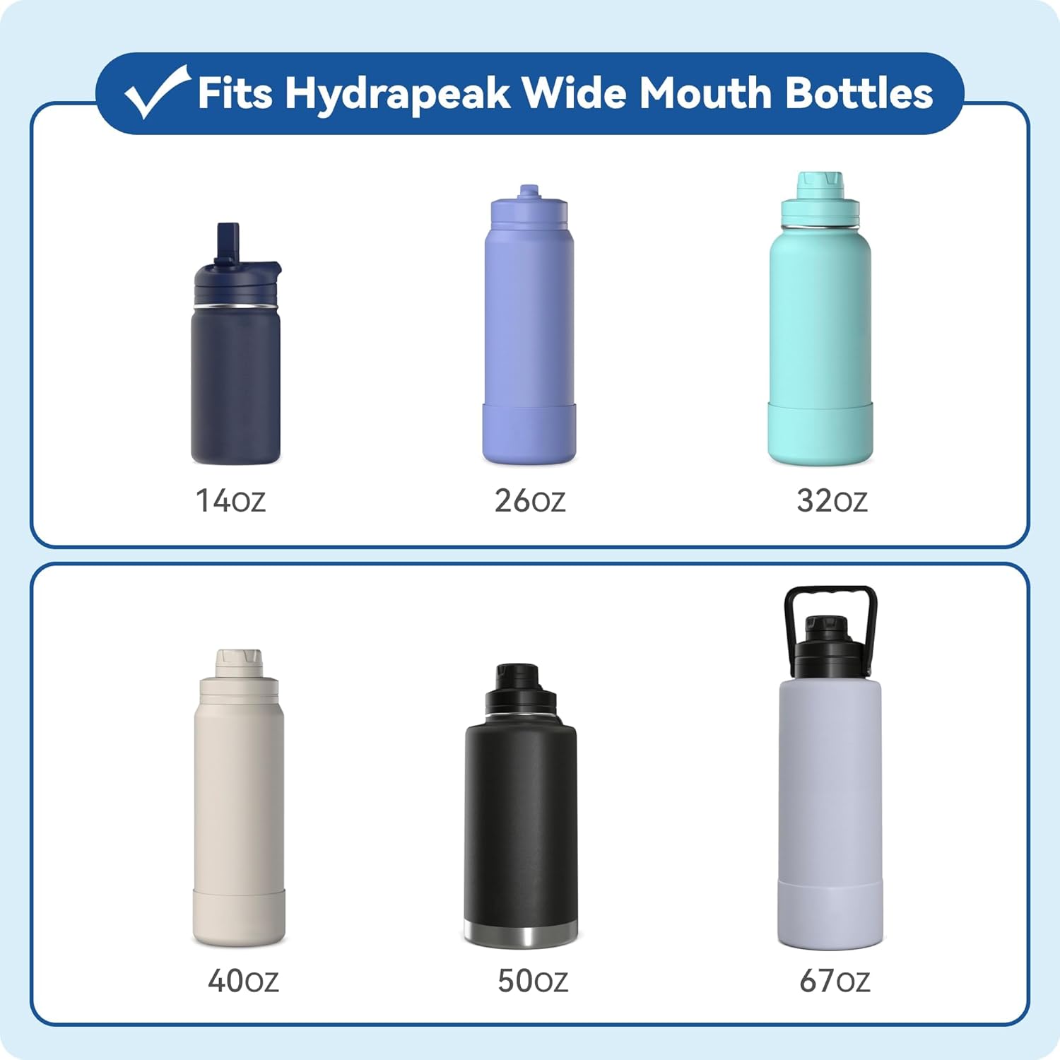 Spout Replacement Lid for Hydrapeak Wide Mouth14 26 32 40 50 Oz Bottles, Chug Lid with Ergonomic Handle, BPA - Free — image 4