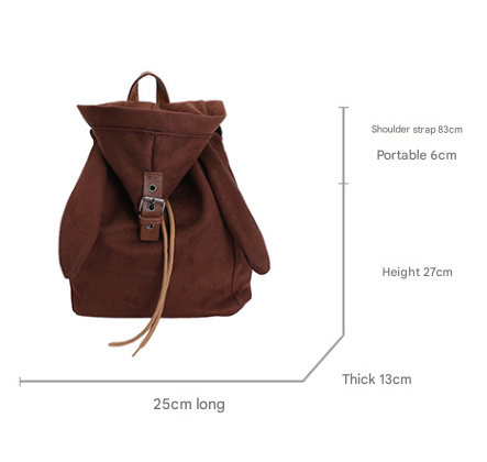 Brown Adorable Rabbit Ear Backpack - Kawaii Hooded Plush Rucksack for Girls, Cute Student Travel Daypack and School Bag Gift — image 2