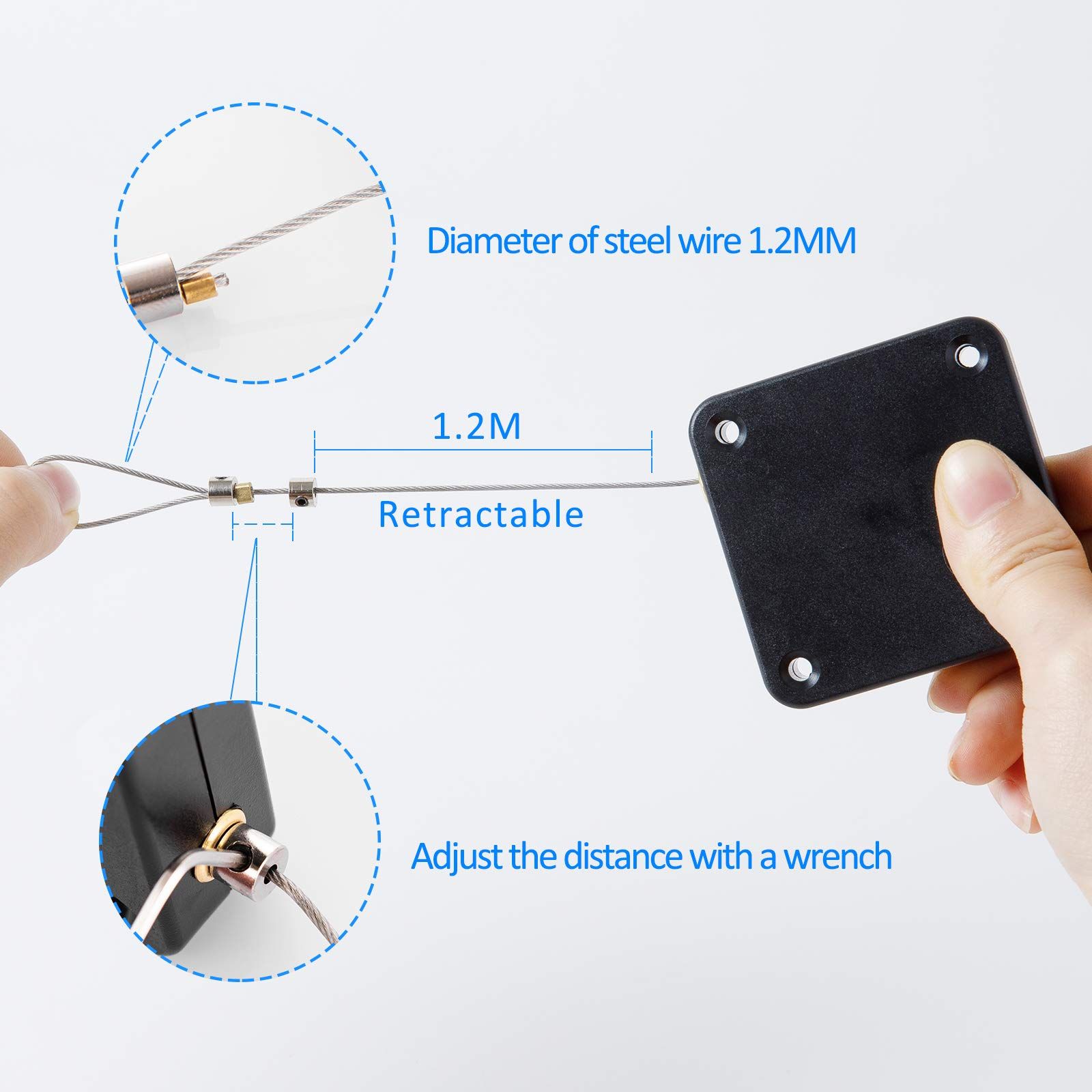 2pcs Punch-Free Automatic Sensor Door Closer, Multifunctional Automatic Door Closer with 1.2m Drawstring for Internal — image 4