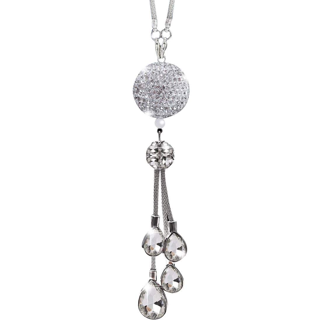 Car Rearview Mirror Pendant Car Rhinestone Interior Ornaments Car Decorative Pendant Ornaments