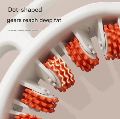 Green and White Adjustable 3D Leg & Body Roller Massager - Deep Tissue Muscle Relief for Thighs, Calves, Arms - Fascia & Cellulite Tool with Detachable Handles โ image 3