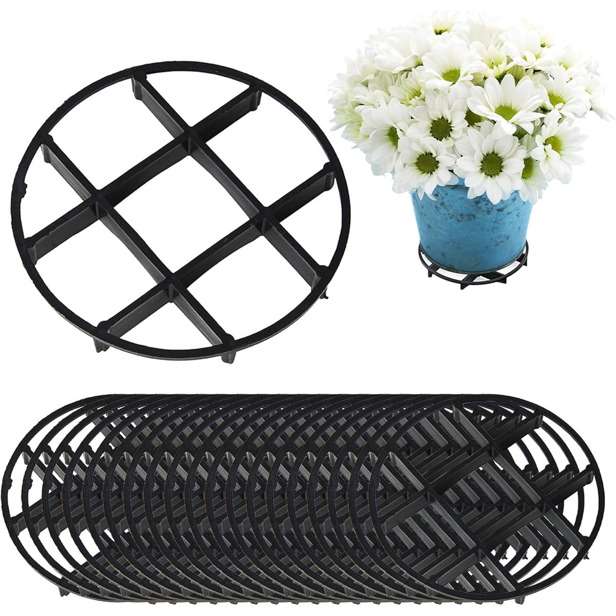 Plant Saucer Drainage Rack Stand,21Pcs 3 Size Flower Pot Level Feet Elevator Support Holder,Plant Stands for Flower Pot Prevention Drainage,Reusable Mesh