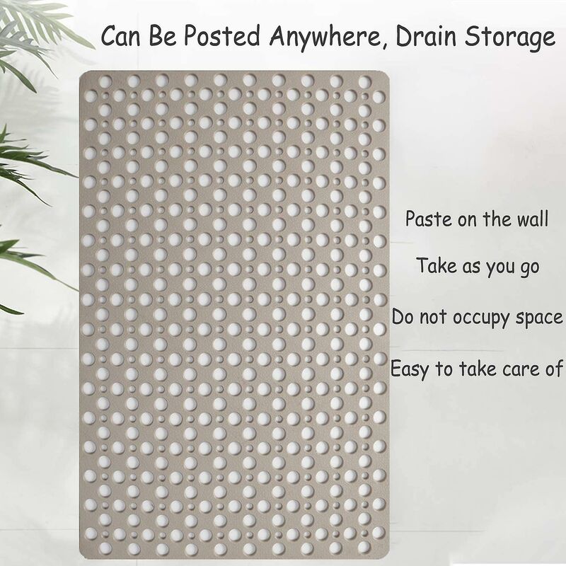 Anti-Mold Non-Slip Bath Mat Tpe Shower Mat Antibacterial Non-Slip Bathroom Mat With Suction Cups Khaki 16.9" X 29.5" — image 4