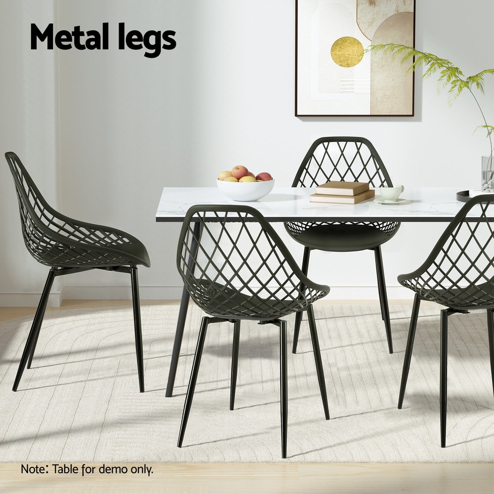 Gardeon 4PC Outdoor Dining Chairs PP Lounge Chair Patio Garden Furniture Black — image 6
