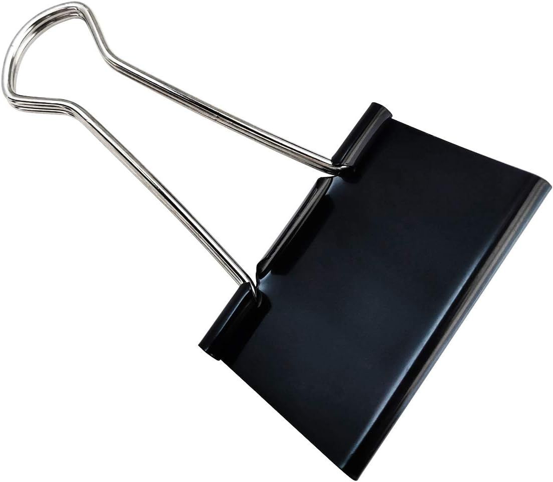 Extra Large Binder Clips 2.4-Inch (12 Pack), Big Paper Clamps for Office Supplies, Black โ image 4