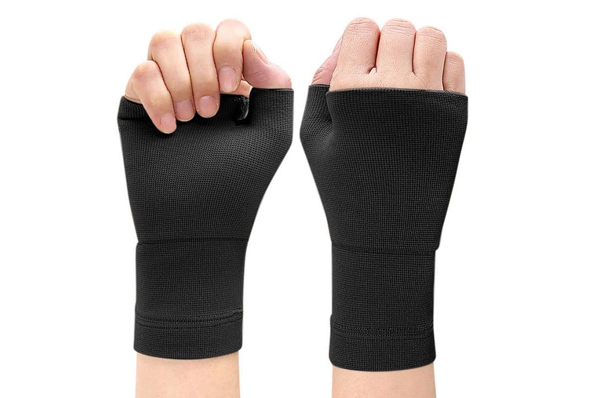 1Pair Wrist Brace Glove Sport Wrist Support for Fitness Weightlifting Black - L โ image 3