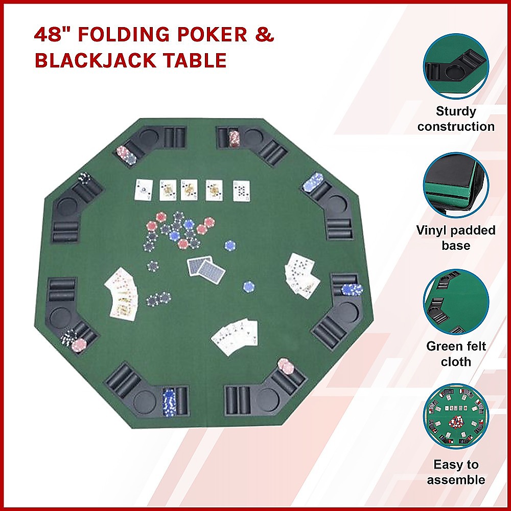 48" Folding Poker & Blackjack Table — image 3