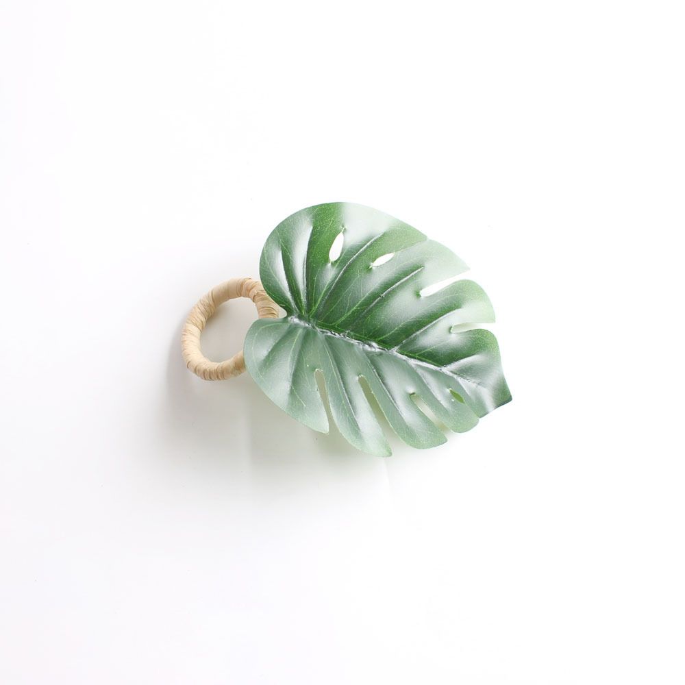 Set 12 Green Leaf Napkin Rings | Napkin Ring Holders for Formal/Casual, Dining Table Decor… (Pack of 12) — image 5