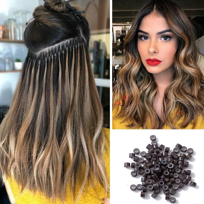 Hair Extension Micro Rings Beads 200 Silicone Lined Microbeads 5Mm X 3Mm Links โ image 6