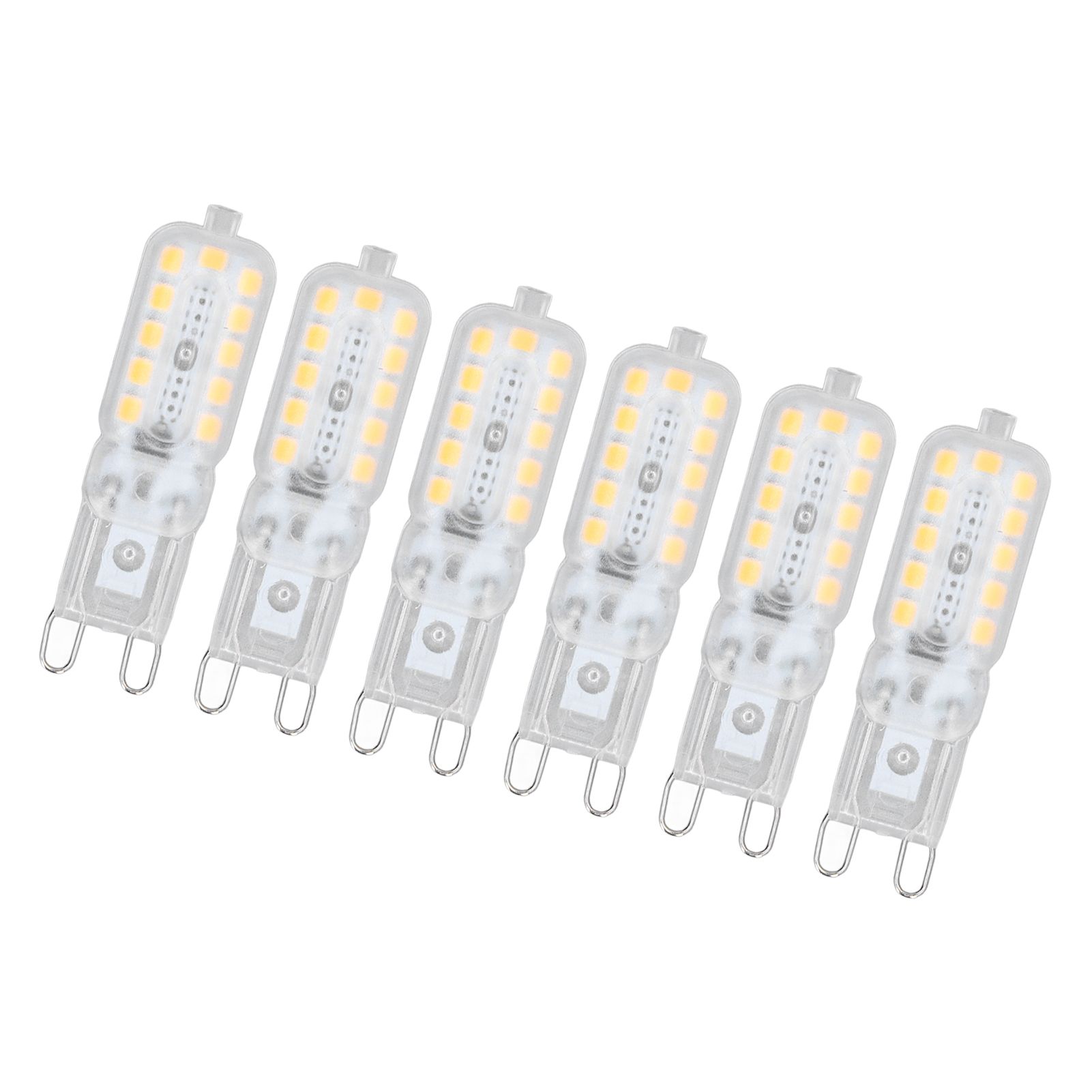 6pcs G9 LED Bulb 5W Transparent Cover 22LED Dimmable G9 Light Bulb for Ceiling Light Wall Light Table Light Natural White 110-140V โ image 4