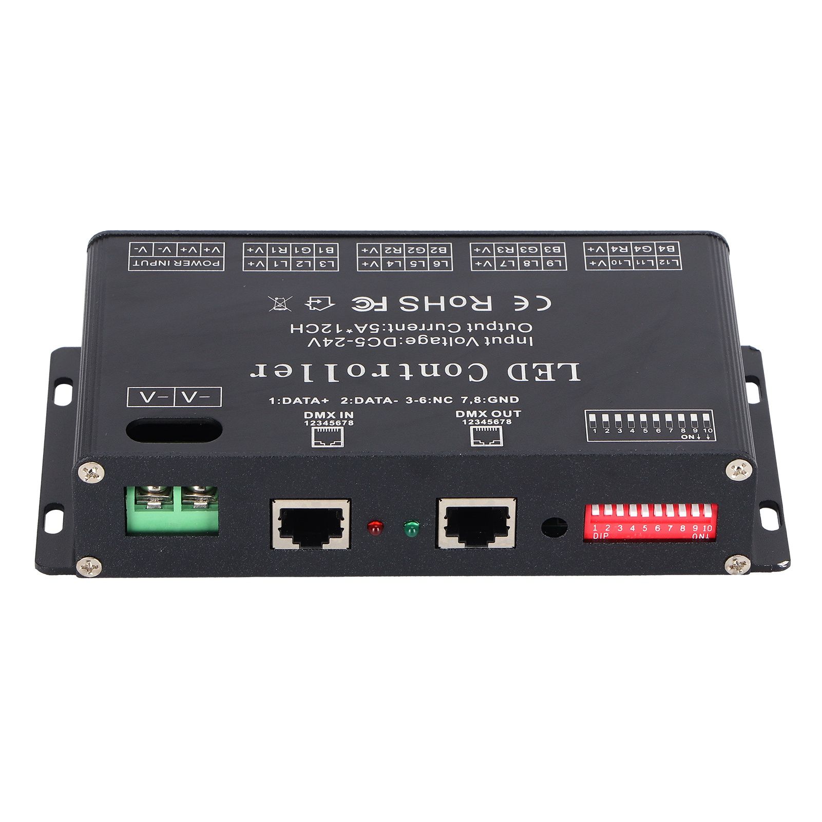 12 Channel DMX Constant Decoder RGB LED Light Strip Controller DMX512 Decoder DC5-24V β image 4