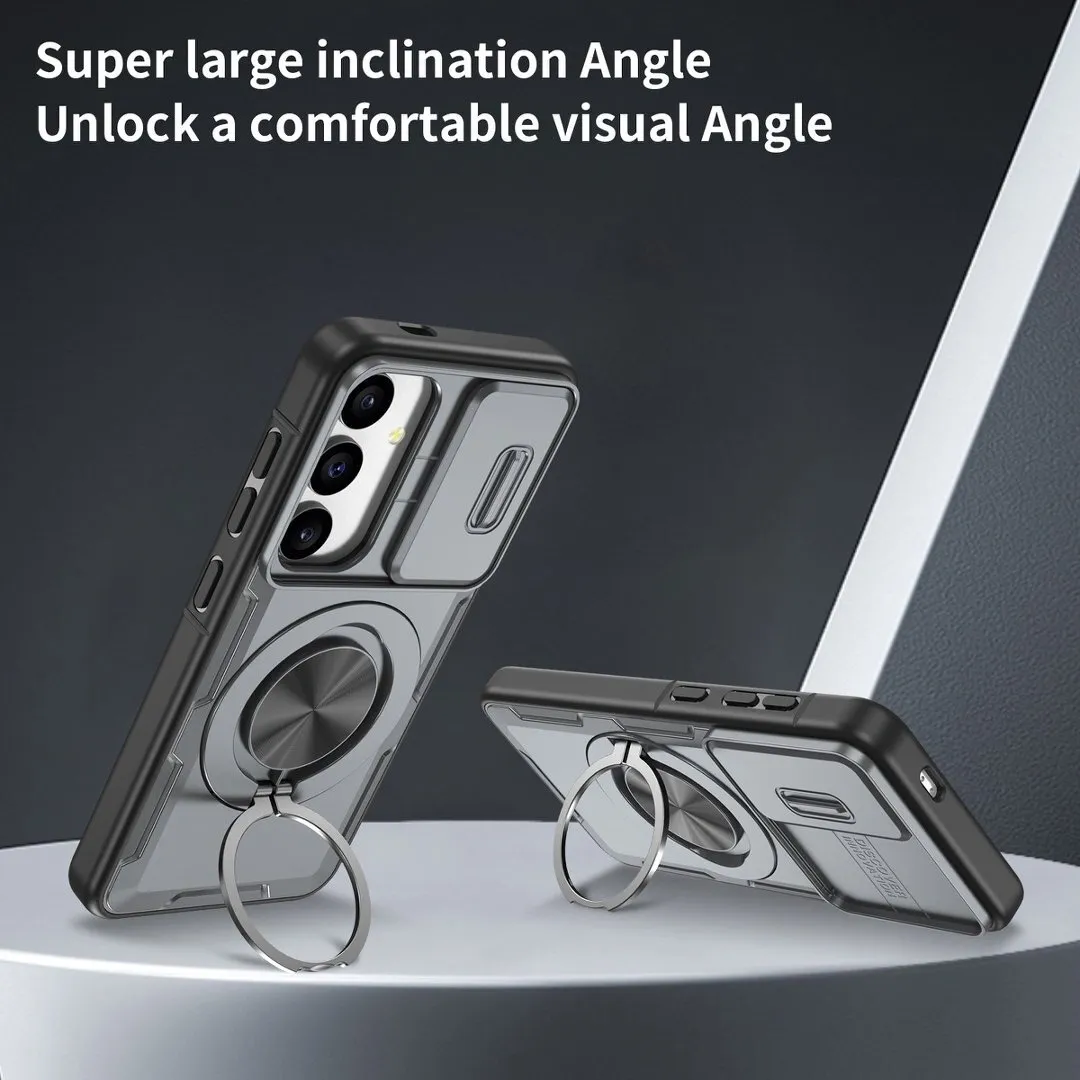 2-in-1 Magnetic Sliding Lens Case, Grey for Samsung S24 โ image 3