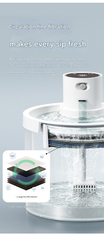Blue Wireless Automatic Pet Water Fountain - 2.2L Motion Sensor Dispenser โ image 5