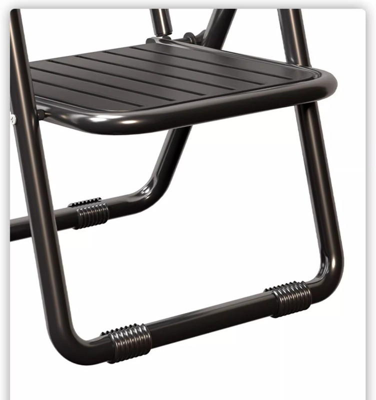 Black Portable Folding Chair - Outdoor Beach and Camping Recliner โ image 4