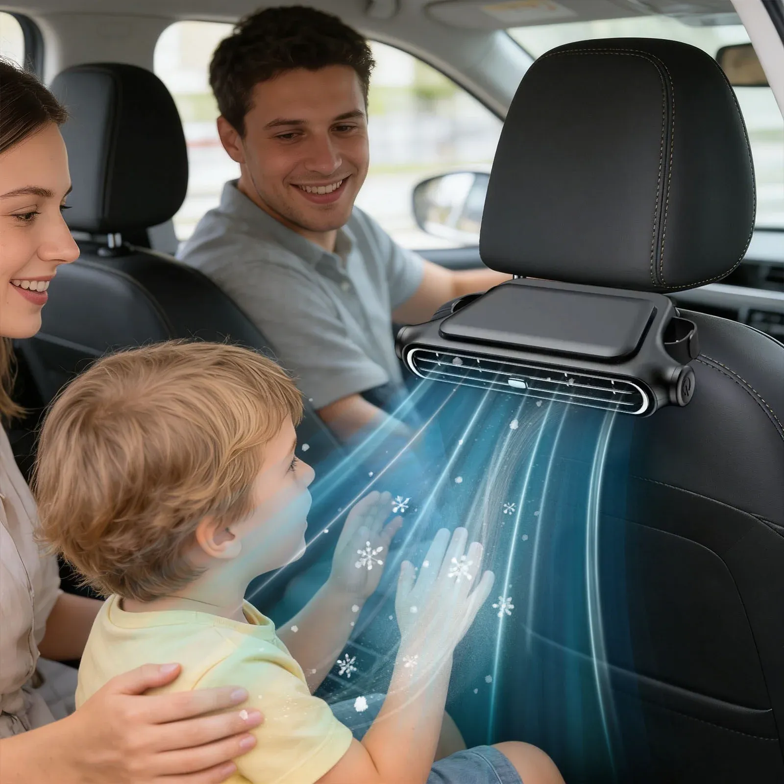 Car Seat Headrest Fan, 3 Speed USB Powered Backseat Cooler and Quiet Auto Air Circulator for SUV Truck RV — image 4
