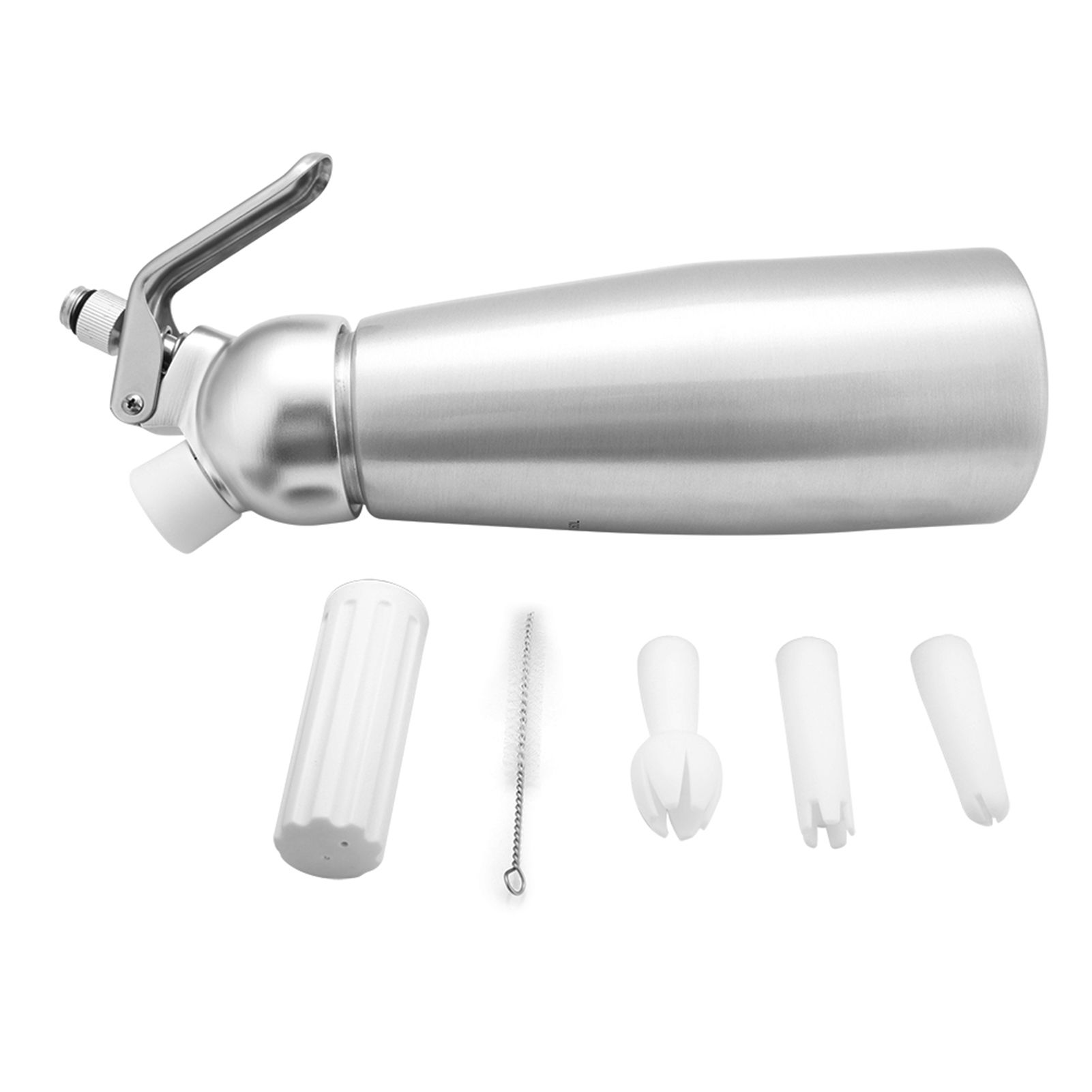 Aluminum Whipped Cream Dispenser Bundle With Three Nozzles Kitchen 500ml — image 4