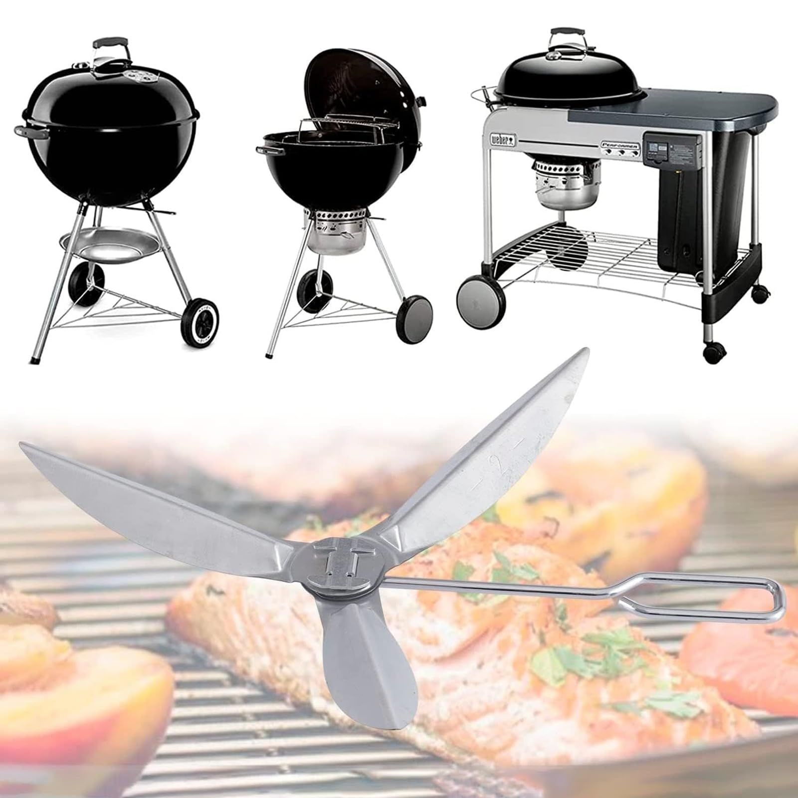 One-Touch Cleaning System Kit 7444 Compatible with Weber Kettle Grill, 22.5 Inch — image 2