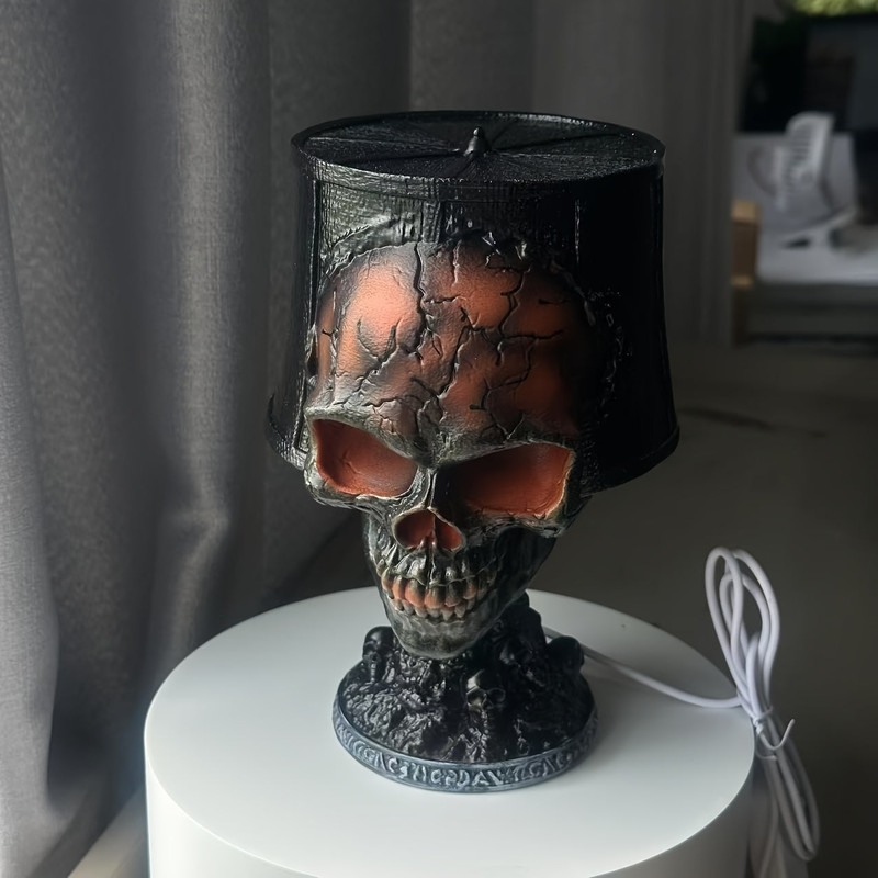 Lava Skull Lamp USB Halloween Night Light โ image 5