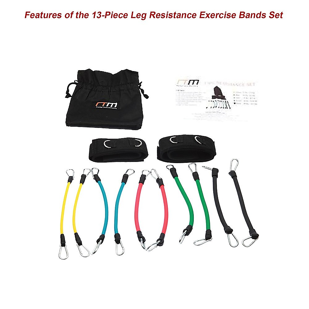 13PC Resistance Bands Set – Fitness Exercise Tubes with Handles & Leg Bands — image 6