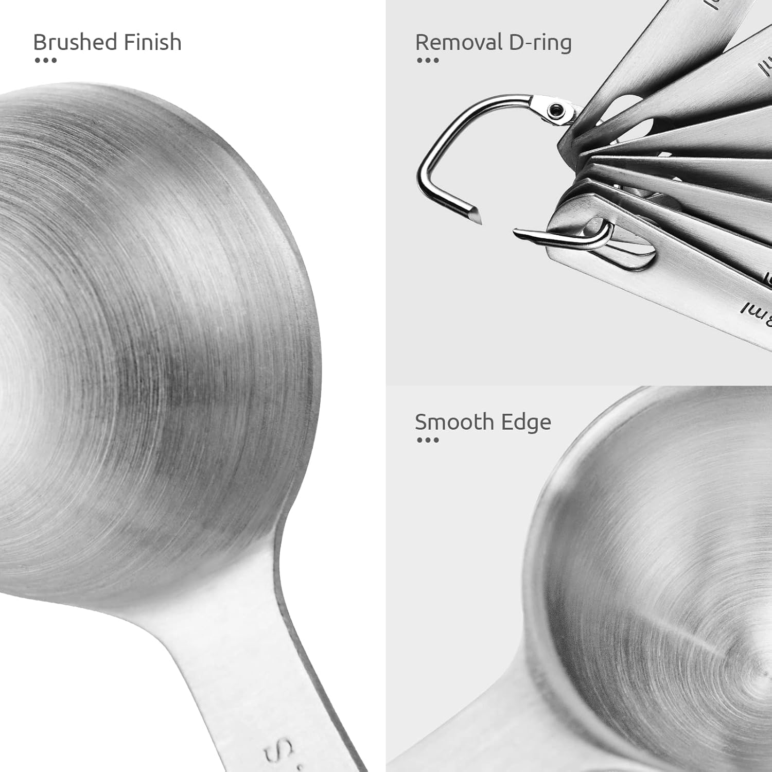 Measuring Spoons: 18/8 Stainless Steel Measuring Spoons Set of 9 Piece: 1/16 TSP, 1/8 TSP, 1/4 TSP, 1/3 TSP, 1/2 TSP, 3/4 TSP, 1 TSP, 1/2 tbsp & 1 tbsp Dry and โ image 6