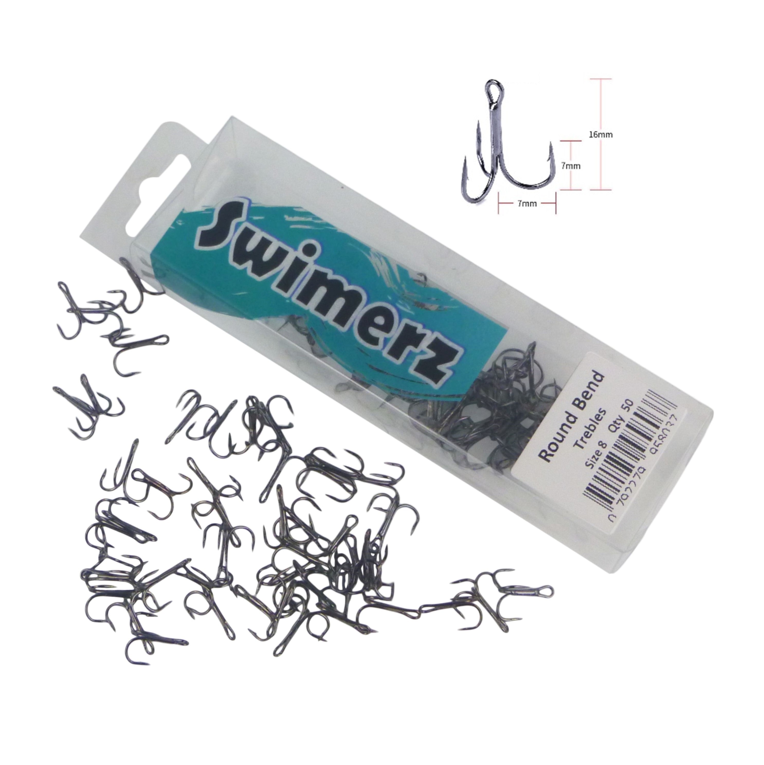 Swimerz Round Bend Trebles Size 8, 50 pack — image 3