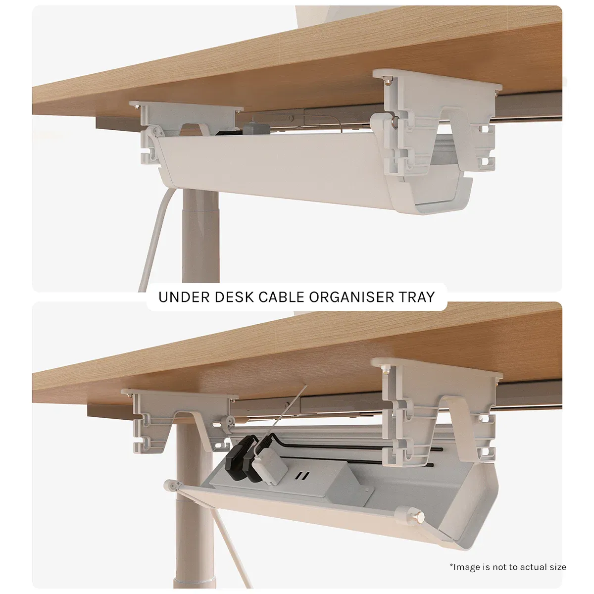 Lifespan Fitness ErgoDesk Height Adjustable Under Desk Cable Management Tray (100cm) — image 2