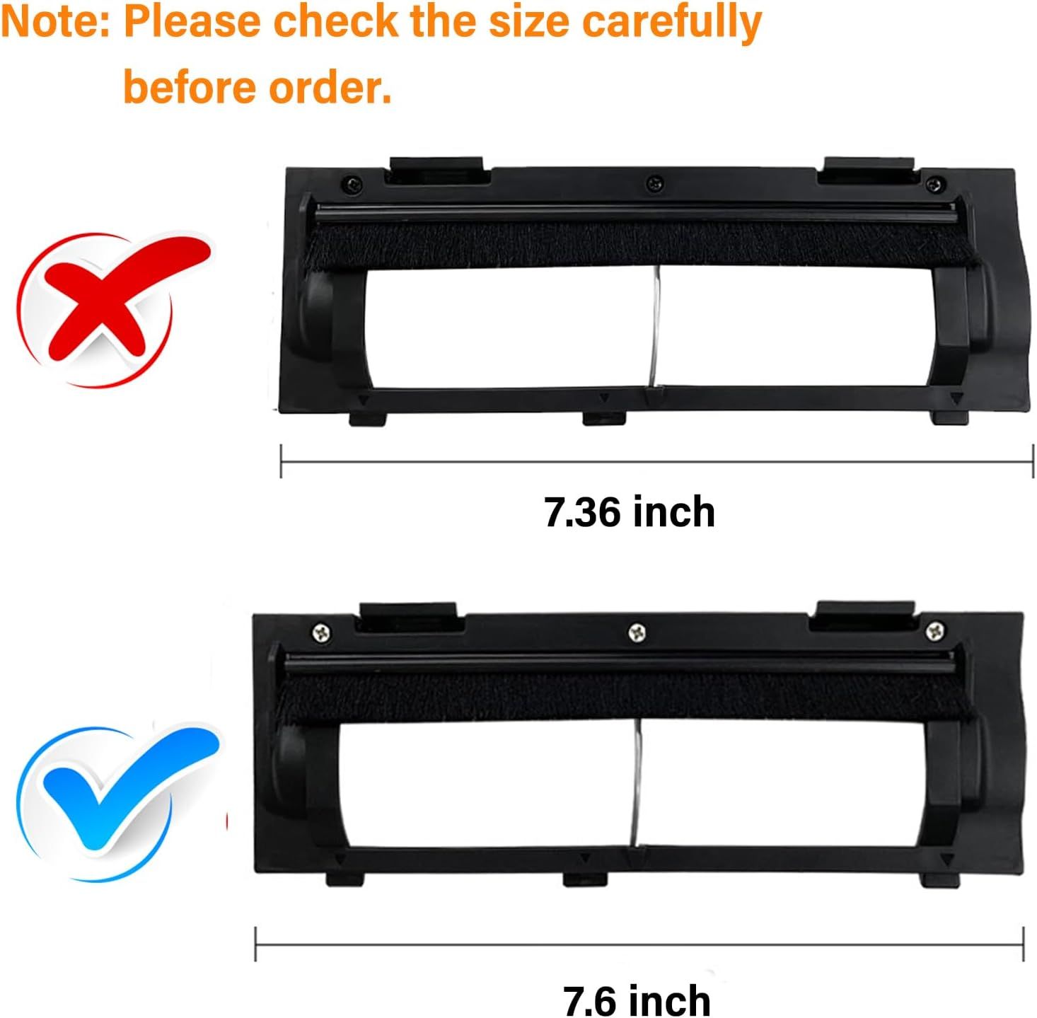 Main Brush Cover Guard or Shark AI AV2501S, AV2501AE, RV2502AE, RV2520AOUS, AV2510AOUS, AV2511AE, RV2310AE, AV2310AE Robotic Vacuum Cleaner Replacement — image 2