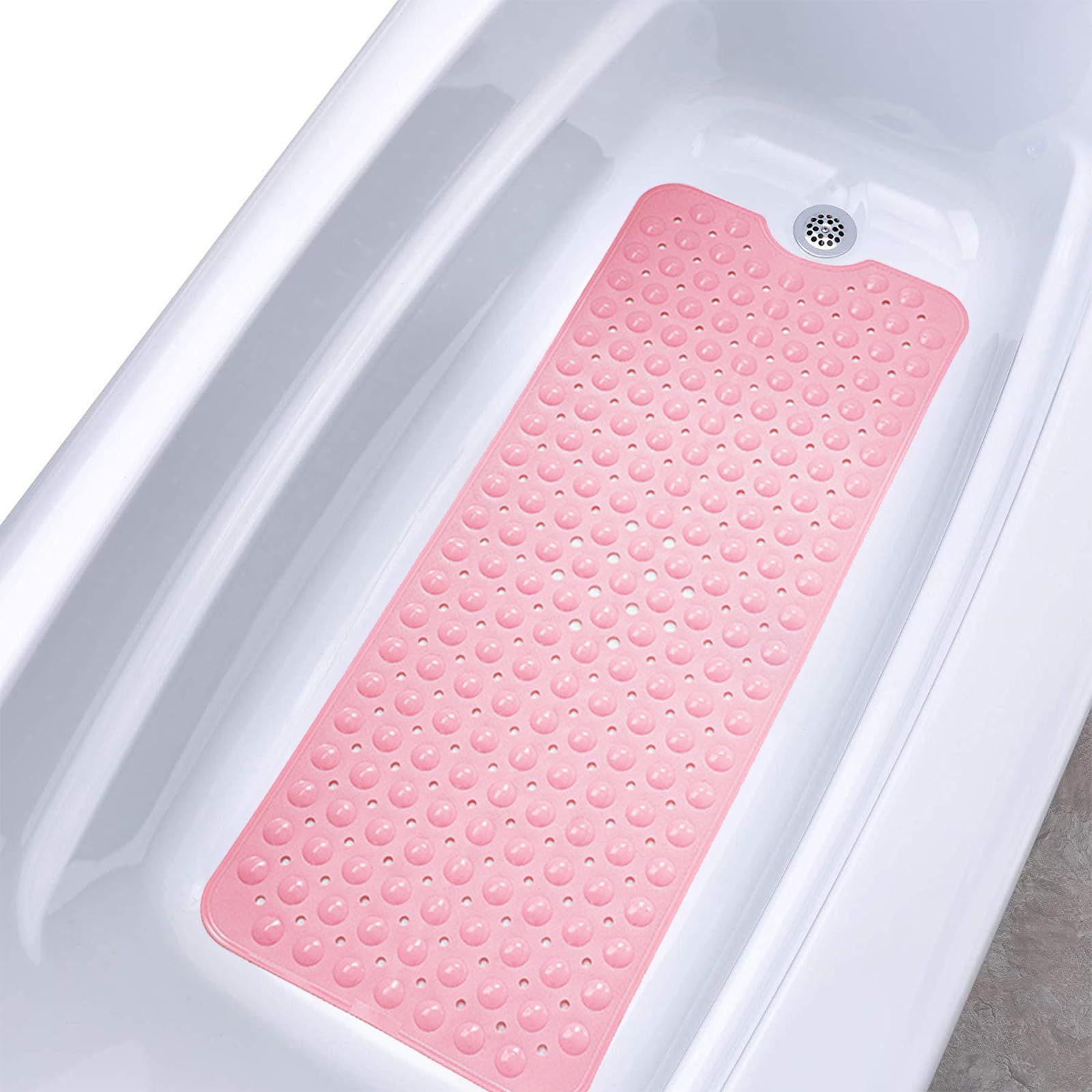 Anti Slip Extra Long Bathtub and Shower mat 39" x 16", Wet Floor Non-Slip for Elderly & Kids Bathroom,Longer Bathtub Mats