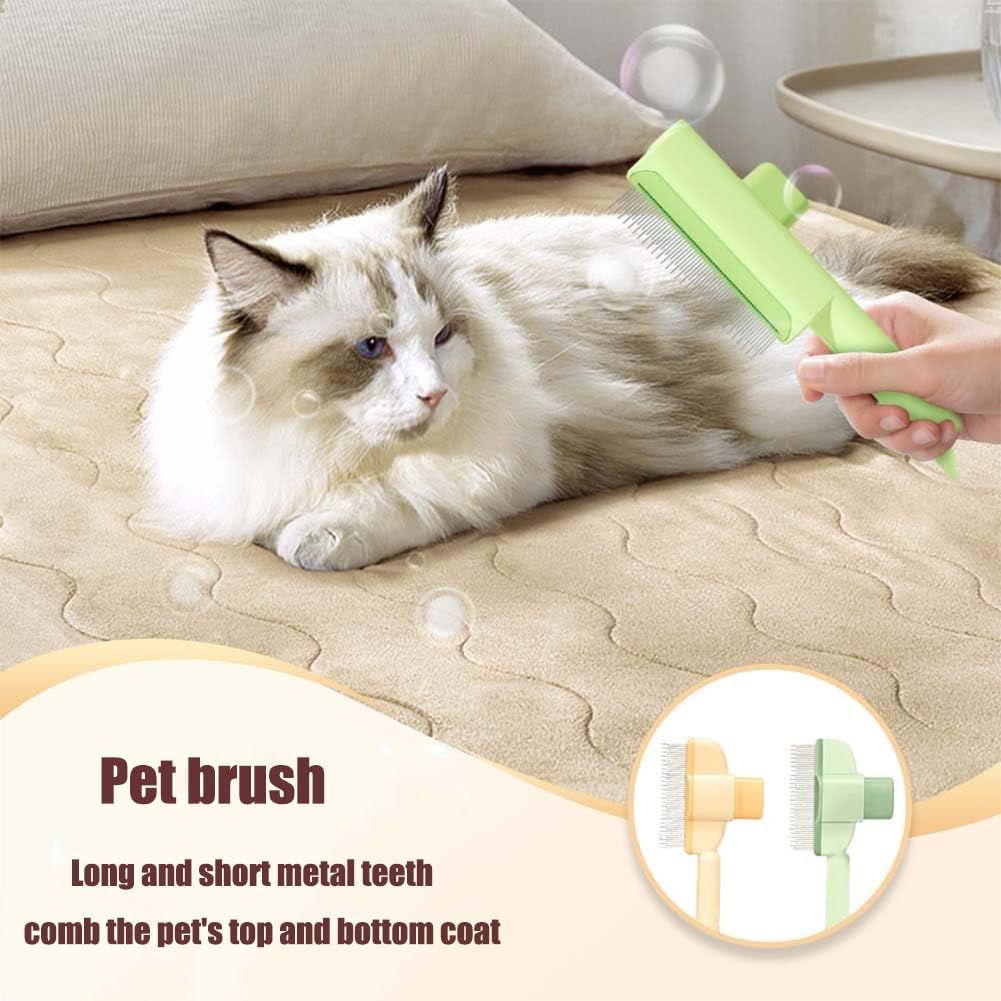 Avatore Zenbrush - Removes Fur & Relieves Pain, Zen Brush for Cats, Zenbrush Cat Comb, Self-Cleaning Cat Brush with Release Button, Cat Grooming Flea Brush for â image 2