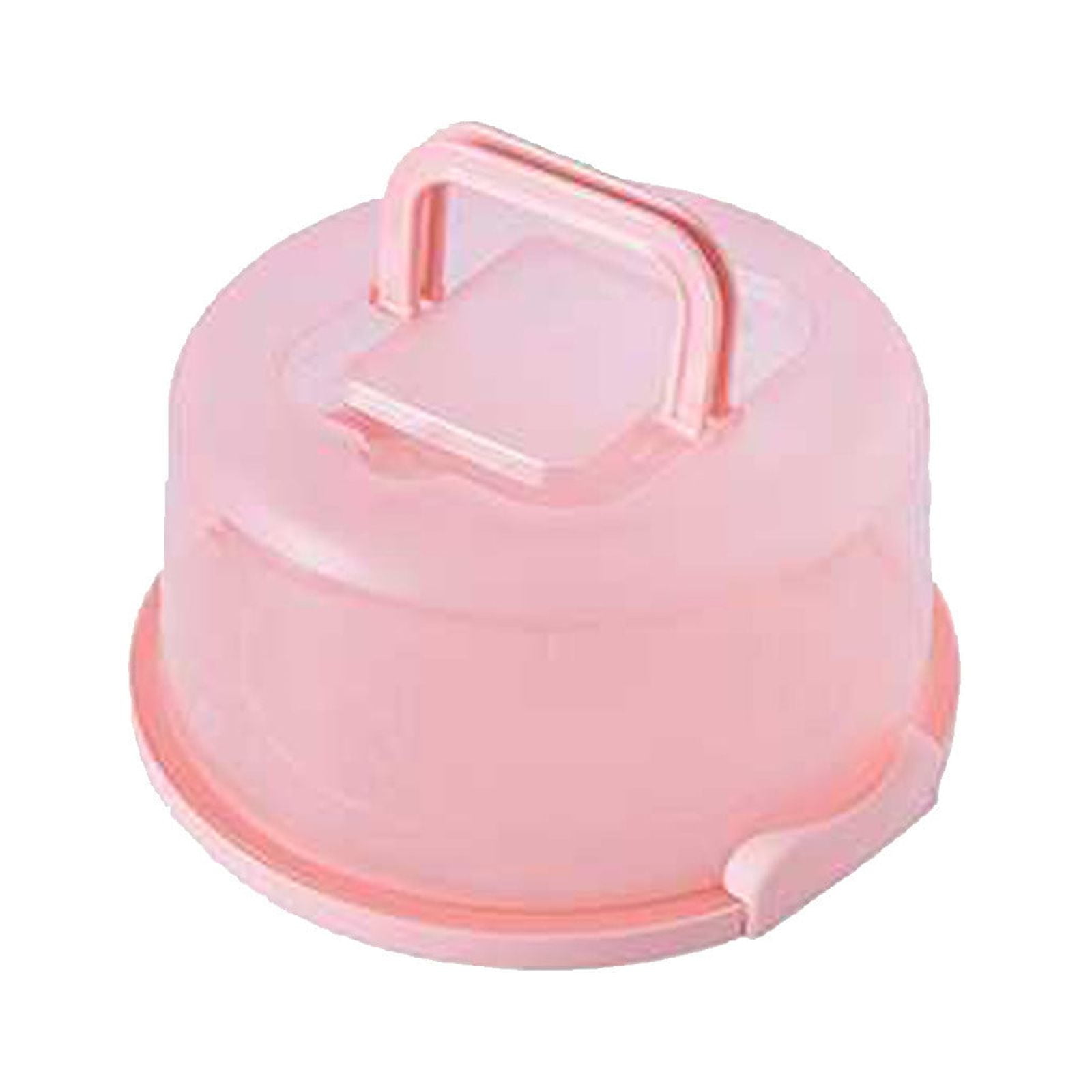 Clearance! Round Cake Carrier Cake Container With Lid And Handles, Large Cupcake Carrier Cake Keeper Sturdy Cupcake Box Cupcake Holder With Two Secure Side