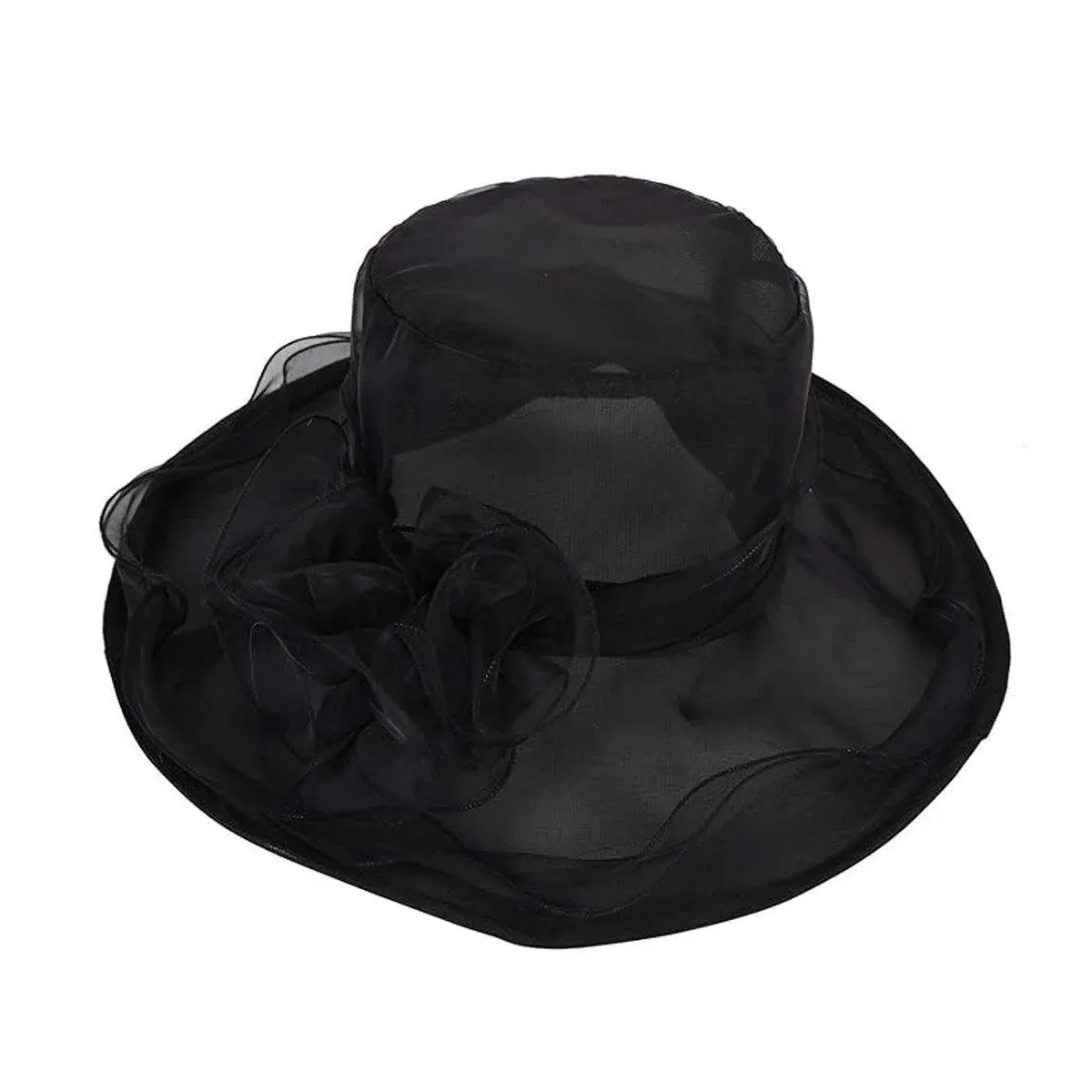 Ladies Large Brim Sun Hat Lightweight Bowler Hat Summer Beach Outdoor Protection โ image 2